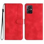 For Xiaomi Poco M5 Heart Pattern Skin Feel Leather Phone Case(Red)