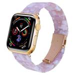 One-bead Resin Watch Band For Apple Watch Series 8&7 41mm / SE 2&6&SE&5&4 40mm / 3&2&1 38mm(Pink)