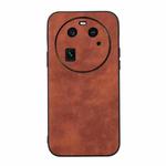 For OPPO Find X6 Morocco Texture PU Phone Case(Brown)
