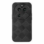For OPPO Find X6 Pro Weave Plaid PU Phone Case(Black)