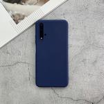 For Huawei Honor 20 Shockproof Frosted TPU Protective Case(Dark Blue)