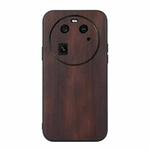 For OPPO Find X6 Yellow Cow Texture PU Phone Case(Coffee)