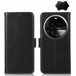For OPPO Find X6 Pro Crazy Horse Top Layer Cowhide Leather Phone Case(Black)