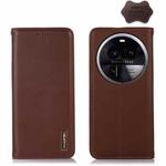 For OPPO Find X6 Pro KHAZNEH Nappa Top Layer Cowhide Leather Phone Case(Brown)