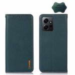 For Xiaomi Redmi Note 12 4G Global KHAZNEH Nappa Top Layer Cowhide Leather Phone Case(Green)