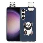 For Samsung Galaxy S23 5G 3D Lying Cartoon TPU Shockproof Phone Case(Panda)