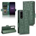 For Sony Xperia 1 IV Symmetrical Triangle Leather Phone Case(Green)