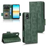 For Sony Xperia Ace III Symmetrical Triangle Leather Phone Case(Green)