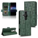 For Sony Xperia Pro-I Symmetrical Triangle Leather Phone Case(Green)