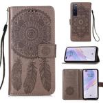 For Huawei Nova 7 Pro 5G Dream Catcher Printing Horizontal Flip Leather Case with Holder & Card Slots & Wallet & Lanyard(Grey)