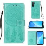 For Huawei Nova 7 SE Dream Catcher Printing Horizontal Flip Leather Case with Holder & Card Slots & Wallet & Lanyard(Green)