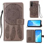 For Huawei Nova 7 SE Dream Catcher Printing Horizontal Flip Leather Case with Holder & Card Slots & Wallet & Lanyard(Grey)