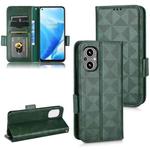 For OnePlus Nord N20 5G Symmetrical Triangle Leather Phone Case(Green)