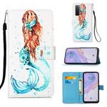 For Huawei nova 7 5G Painting Horizontal Flip Leather Case with Holder & Card Slot & Wallet & Lanyard(Mermaid)