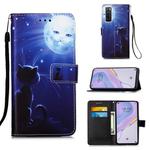 For Huawei nova 7 5G Painting Horizontal Flip Leather Case with Holder & Card Slot & Wallet & Lanyard(Cat and Sun)