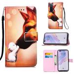 For Huawei nova 7 Pro 5G Painting Horizontal Flip Leather Case with Holder & Card Slot & Wallet & Lanyard(Hound Kiss)