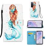 For Huawei nova 7 Pro 5G Painting Horizontal Flip Leather Case with Holder & Card Slot & Wallet & Lanyard(Mermaid)