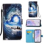 For Huawei nova 7 Pro 5G Painting Horizontal Flip Leather Case with Holder & Card Slot & Wallet & Lanyard(Sea Wave and Sun)