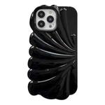 For iPhone 12 Shiny Shell Texture Phone Case(Black)