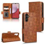 For Samsung Galaxy A14 5G Symmetrical Triangle Leather Phone Case(Brown)