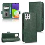 For Samsung Galaxy A22 4G / M22 4G Symmetrical Triangle Leather Phone Case(Green)