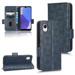 For Samsung Galaxy A23e/A23 5G JP Version Symmetrical Triangle Leather Phone Case(Blue)