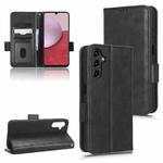 For Samsung Galaxy A24 4G Symmetrical Triangle Leather Phone Case(Black)