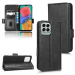 For Samsung Galaxy M33 5G Symmetrical Triangle Leather Phone Case(Black)