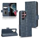 For Samsung Galaxy S22 Ultra 5G Symmetrical Triangle Leather Phone Case(Blue)