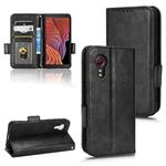 For Samsung Galaxy Xcover 5 Symmetrical Triangle Leather Phone Case(Black)