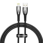 Baseus Glimmer Series 2.4A USB to 8 Pin Fast Charging Data Cable, Length:1m(Black)