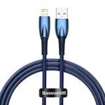 Baseus Glimmer Series 2.4A USB to 8 Pin Fast Charging Data Cable, Length:1m(Blue)