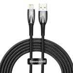 Baseus Glimmer Series 2.4A USB to 8 Pin Fast Charging Data Cable, Length:2m(Black)