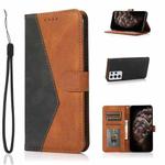 For Samsung Galaxy S21 Ultra 5G Dual-color Stitching Leather Phone Case(Black Brown)