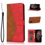 For Samsung Galaxy S20 Dual-color Stitching Leather Phone Case(Brown Red)