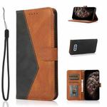 For Samsung Galaxy S10e Dual-color Stitching Leather Phone Case(Black Brown)