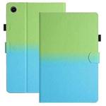 For Samsung Galaxy Tab A 10.1 2019 T510 / T515 Stitching Gradient Leather Tablet Case(Green Blue)