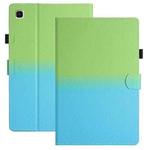 For Samsung Galaxy Tab A7 Lite T220 / T225 Stitching Gradient Leather Tablet Case(Green Blue)