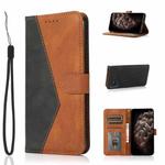 For Samsung Galaxy A71 4G Dual-color Stitching Leather Phone Case(Black Brown)