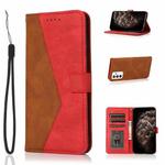 For Samsung Galaxy A82 5G/ Quantum 2 Dual-color Stitching Leather Phone Case(Brown Red)