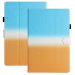 For 10 inch Universal Stitching Gradient Leather Tablet Case(Blue Orange)
