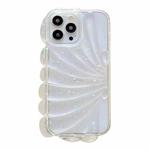 For iPhone 14 Pro Glitter Shell Texture Epoxy TPU Phone Case(White)