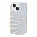 For iPhone 14 Plus Glitter Shell Texture Epoxy TPU Phone Case(White)