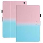 For Amazon Kindle Fire HD10 / HD10 Plus 2021 Stitching Gradient Leather Tablet Case(Pink Blue)