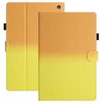 For Amazon Kindle Fire 7 2022 Stitching Gradient Leather Tablet Case(Orange Yellow)