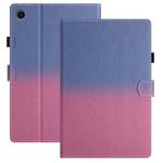 For Samsung Galaxy Tab A7 2020 T500 / T505 Stitching Gradient Leather Tablet Case(Blue Rose)