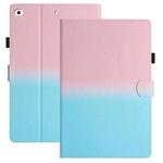 For iPad 9.7 2018/2017 / Air 2 / Air Stitching Gradient Leather Tablet Case(Pink Blue)