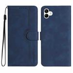 For Samsung Galaxy A04e Heart Pattern Skin Feel Leather Phone Case(Royal Blue)
