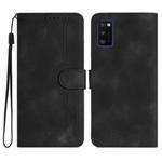For Samsung Galaxy A41 Heart Pattern Skin Feel Leather Phone Case(Black)