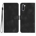 For Samsung Galaxy Note10 4G/5G Heart Pattern Skin Feel Leather Phone Case(Black)